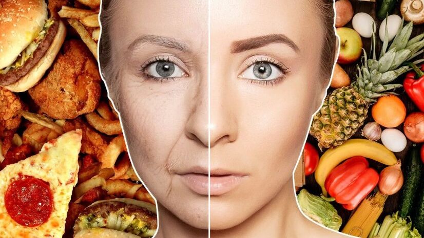 Vegetables -Fruits and fruits against aging